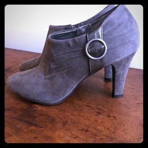 Grey suede shoes